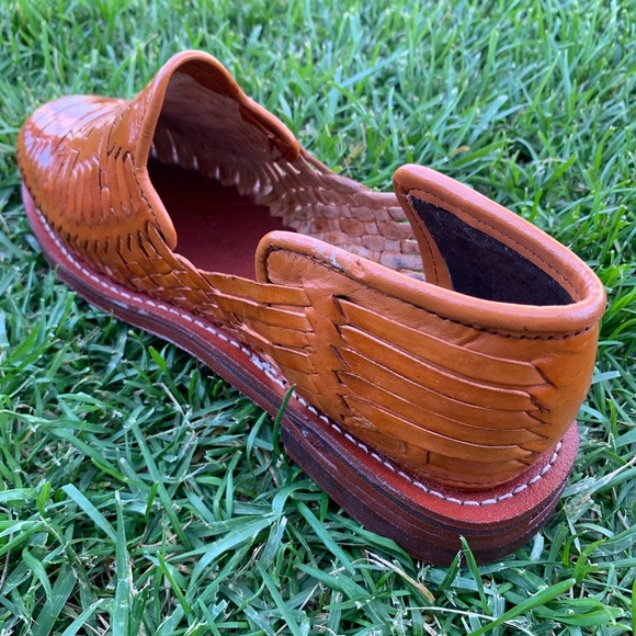 Men’s Closed Toe Sandal MOCCASIN HUARACHE COGNAC - Picture 4 of 7